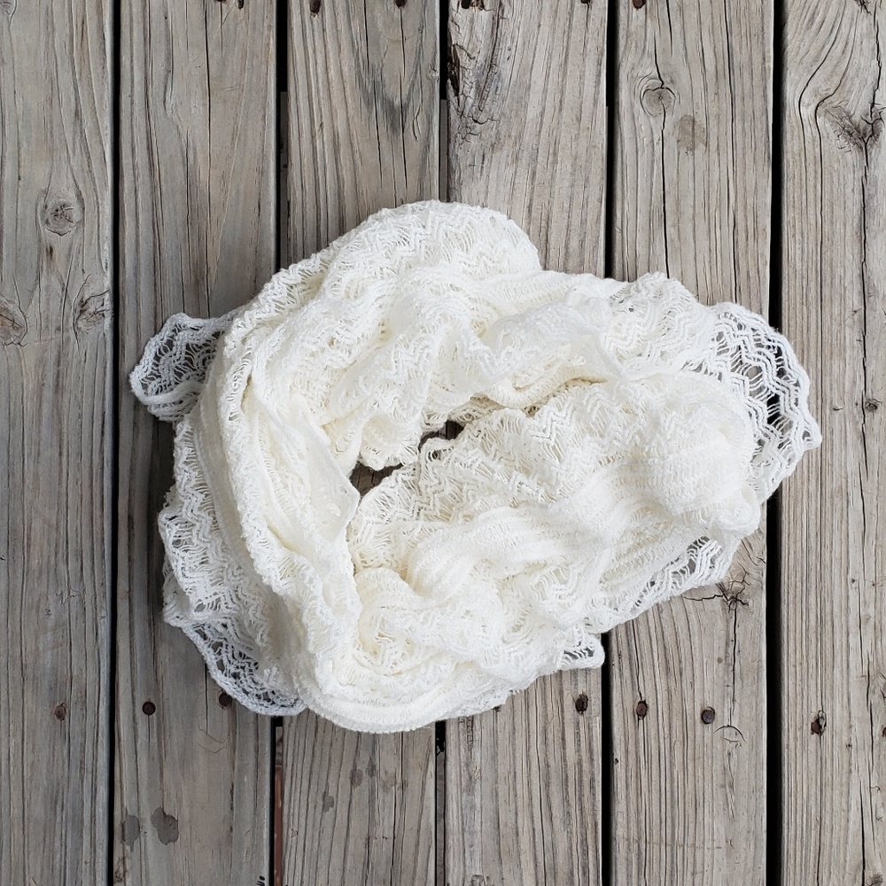 White Infinity Scarf